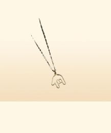 10pcs Love sign Hand Gestures pendant Necklace I Love You Sign Language Necklace Sister Necklace ASL Rock necklace jewelry252d2045499