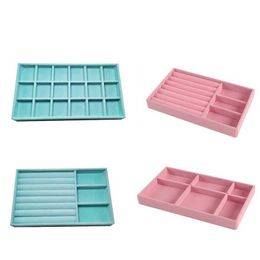 Jewelry Tray Velvet Jewelry Tray DIY Handicraft Ring Earring Necklace Finished Product Display Box Earrings Necklace Jewelry Box Organizer