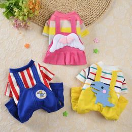 Dog Apparel Pet Kawaii Clothes Autumn Winter Medium Small Jumpsuit Cute Dress Sweet Rompers Kitten Puppy Costume Chihuahua Yorkshire