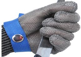 Fingerless Gloves Whole Cut Proof Stab Anticutting Resistant Stainless Steel Metal Mesh Butcher High Performance Protect Wir2582156