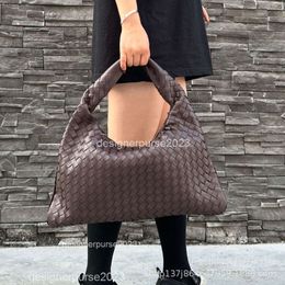 Capacity Large Hop Shoulder Totes Designer Bag Wrist Women Purse Hand-held Bags New Soft Leather Woven Single Lace Large Underarm Handbags 7SDB