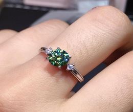 Wedding Rings Green Sapphire Dainty Ring For Women Single Crystal Gemstone Anniversary Proposal Gift Mother039s Day Her5153300