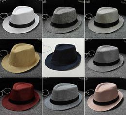 England Retro Men039s Fedoras Top Jazz Plaid Hat Spring Summer Autumn Bowler Hats Cap Classic Version Chapeau Hats Q08055169443