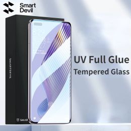 Protectors SmartDevil 2pcs UV Full Glue Tempered Glass Film for Honour Magic 5 Pro Huawei Mate 50 Pro P60 Pro HD Full Cover Screen Protector