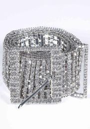Hitie High Quality Rhinestones Belt for Women Female Luxury Silver Crystal Diamond Waist Chain Wedding Belt Pin Metal Buckle Q0622840755