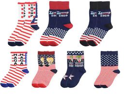 Creative Trump Socks Make America Great Again National Flag Stars Stripes Stockings Funny Women Casual Men Cotton Socks 3360384