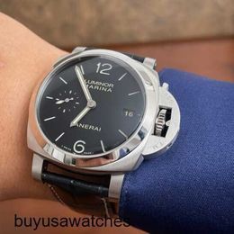 Sports Wrist Watch Panerai LUMINOR 1950 Series Limited Automatic Mechanical Men's Watch Back Transparent Storage Date Display Waterproof Watch PAM00392 42mm