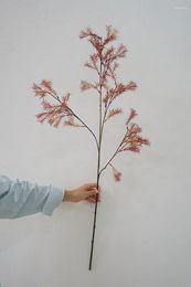 Decorative Flowers Artificial Asparagus Fern Floral Long Branch Soft Glue Green Plants Fake Flower Office Decoration Simulation Bamboo Plant