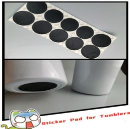 3M black Rubber pad Self Adhesive Coaster for 15oz 20oz 30 ounce Tumblers Pastable Cups Rubbers Bottom Protective Bottle Pads Stic4472712