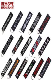 BEFORE FLIGHT Keychain Launch Key chains for Motorcycles and Cars Black Tag Embroidery Fobs8207615