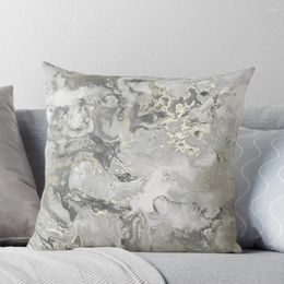 Pillow Marble Gray Silver Gold Throw Pillowcases Bed S Plaid Sofa