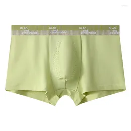 Underpants Mens Cotton Boxer Briefs Middle Waist Underwear Breathable Shorts U Convex Pouch Man Sexy Loose Comfort Soft Panties