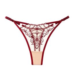 Pretty Girl's underwear embroidered flower comfortable breathable women G-string triangle short pants lady underwear sexy panties women sexy lingeries A032