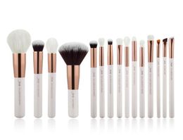 Jessup Pearl White Professional Makeup Brushes Set Make Up Brush Tools Kit Foundation Powder Natural Synthetic Hair7841909