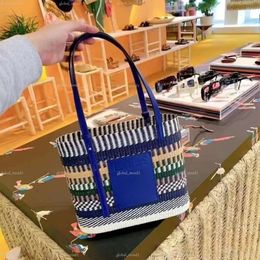 Loewew Woven Bag Designer Bag Luxury Straw Bag Fashion Tote Bag Square Basket Beach Bag Wallet Handbag Chains Can Be Span Double Chain Shoulder Crossbody Bag 386