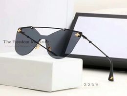 Luxury Designer bees Brand Sunglasses k2258 Cat eye Rimless Womens Fashion Glasses antiUV400 Simple atmosphere Style Eyewear With8365989