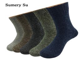 5 PairsLot Wool Socks Men Winter Warm Cashmere Comfortable Long Sock Male 5 Colors4323412