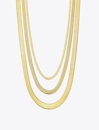 Chains ROPUHOV Smooth Chain Choker Necklace Women Gold Color Stainless Steel Cool Link Necklaces Femme Fashion Jewelry P1930453388909