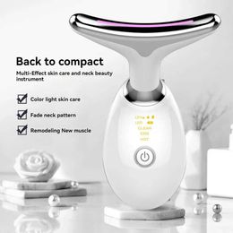 Home Beauty Instrument Multi functional neck beauty instrument used for removing lines legal vibrations thermal instruments massage Q240507