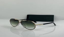 Vintage 909 Legends Pilot Sunglasses for Men Metal Gold WhiteGreen Shaded Glasses Sonnenbrille gafas de so Fashion sun glasses Ne7539765