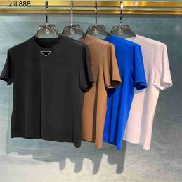 2023 mens t shirt casual mens and womens loose large size T-shirt is a high-end T-shirt that sells well in summer and the triangle card is decorated with 5-color Asian M-5xl