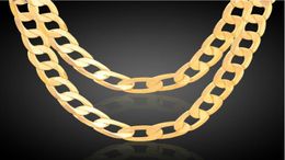 s 18K Real Gold Plated MenWomen 7MM10MM12MM 11 Figaro Chain Hiphop Necklaces Fashion Costume Necklaces Jewellery Wholes4723697