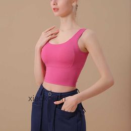 Fashion Ll-tops Sexy Women Yoga Sport Underwear Song Station One Piece Cup Sports Bra for with Side Breasts Shaped Tank Top Running Training Outwear Fitness Summer