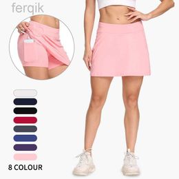 Skirts Skorts Women Skort with Tummy Control Waistband Women Tennis Skirt Pleated Skirts with Pockets Skort Workout Sports Skirts d240508