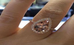 luxury womens wedding rings fashion gemstone engagement rings for women Jewellery simulated diamond ring for wedding8711482