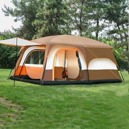 Tents And Shelters Camping Tent Outdoor Thickened Two-bedroom One-living Room Portable Folding Rainproof Picnic Overnight Beach Equip