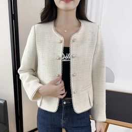 Women's Jackets Women Small Fragrance Coats Short Blazers Spring Autumn Fashion Lady Suit Outerwear Female Casual Tops Cardigan