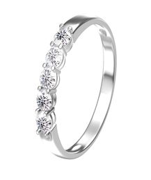 AEAW 14k White Gold 01ct m Total 05ctw DF Round Cut EngagementWedding Lab Grown Diamond Band Ring for Women 2202288348332