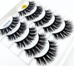 2020 NEW 5 pairs 100 Real Mink Eyelashes 3D Natural False Eyelashes Mink Lashes Soft Eyelash Extension Makeup Kit Cilios 3d1015731173