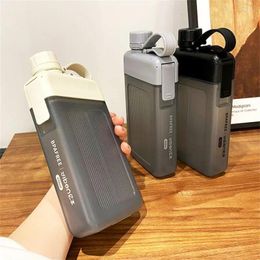 Water Bottles Pocket Bottle Flat Square Outdoor Travel Simple Drinking Cup Sports Portable Creative