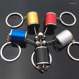 Keychains Gearshift Keychain Mini Turbo Turbocharger Car-styling Keyring Gear Gearbox Pendant Stick Knobs Shift