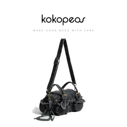 Shoulder Bags KOKOPEAS Vintage Denim Sling Crossbody Bag Retro Y2k Style Woman Satchel Purse Small Rock Stylish Phone Handbag