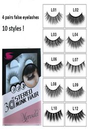 4 pairs natural false eyelashes fake lashes long makeup 3d mink lashes eyelash extension mink eyelashes for makeup7515436