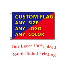 Accessories Custom Own Logos 100% Bleed Flags Banner Cheap Vivid Colour 100% Polyester 2x3 4x6 3x5ft Advertising Promotio