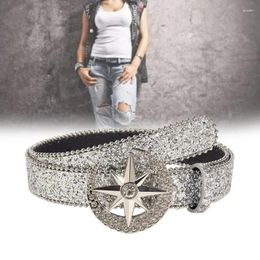 Belts Fashionable Punk Style Gold Belt Decoration European And American Personality Sequin Jeans With Versatile Design