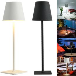 Table Lamps Cordless Lamp 4000mAh Portable LED Desk 3 Colour Stepless Dimming Touch Night Light Control For Living Room Dorm