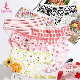 Women's Panties Cotton Cute Women Underwear Fashion Printed Plaid Low Waisted Sexy Elastic Comfortable Breathable Summer Girl Lingerie