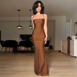 Casual Dresses Designer Dress Women's 2024 Spring New Long Skirt Open Back Lace Wrap Chest Suspender Skirt Sexy Dress for Women Plus size Dresses