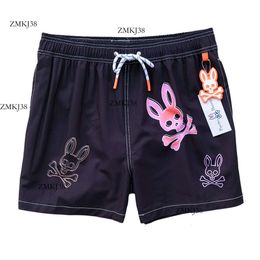 Psychological Bunny High Quality Designer Cross-Border Elastic Quick Dryingpsych Belt With Lining Printed Beach Pants Swimming Pants For Men In Psyco Stock 442 888