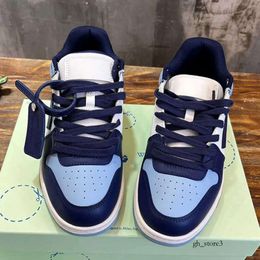 Designer Shoes Blue Vintage Arrowhead Shoes Off Mens Sneakers Brand Arrowhead Womens Low Top Casual Toe Layer Calf Leather Upper Rubber Sole Belt Original Box 852