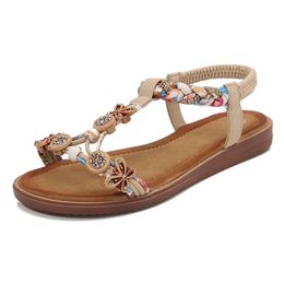 designers Slippers sandal slides Women Beach Summer cream low Heel deep blue Brown White and Black green size 36-42