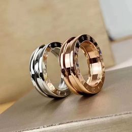 Designer 18K gold ring for woman High quality Stainless steel couple for man official reproductions Gold plated jewelry exquisite ring gift with box 051