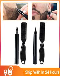 Beard Filling Pen Kit Barber Pencil With Brush Salon Facial Hair Engraving Styling Eyebrow Tool Male Moustache Repair Shape6973126