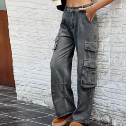 Women's Pants Loose Workwear Denim Trousers Women Fashionable Casual Y2k Japanese Jeans Bf Female Sweatpants Wide Leg Ropa De Mujer