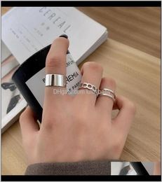 Vintage Hiphop Metal Punk Opening Index Finger Ring Set Joint Knuckle Anillos For Women Minimalist Jewelry Bague Riskn Band Rph5G4425149