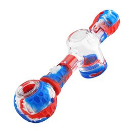 new combination Multifunctional Pipe kit and nector Collector kits with stainless steel tip silicone oil rig bong water5009651